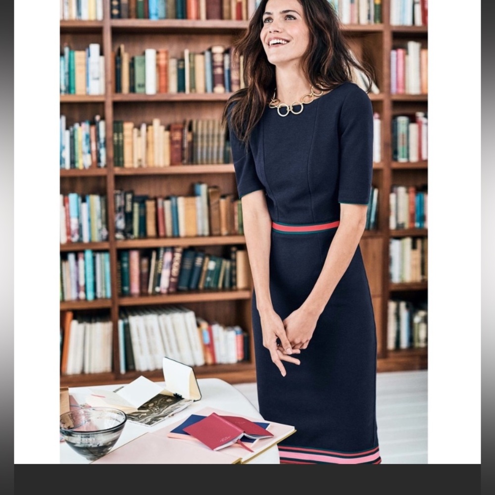 NWT Boden ponte sheath midi dress 2P